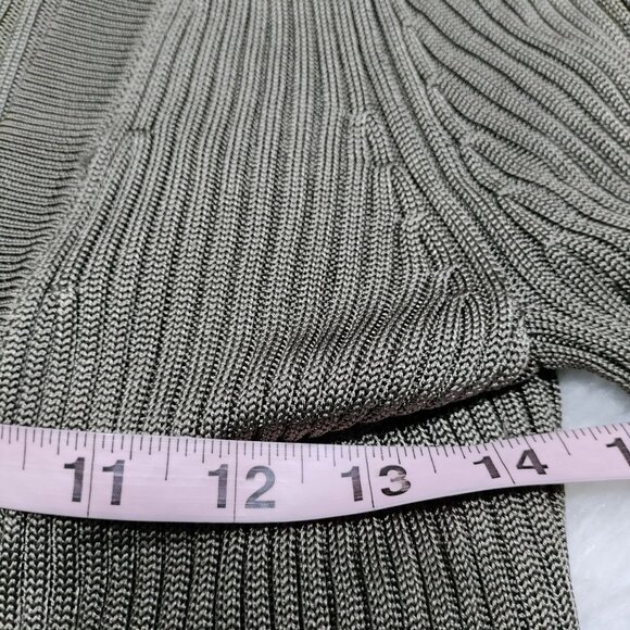Banana Republic Olive Green Ribbed Long Cardigan Sweater Women's Size XS - Picture 8 of 9